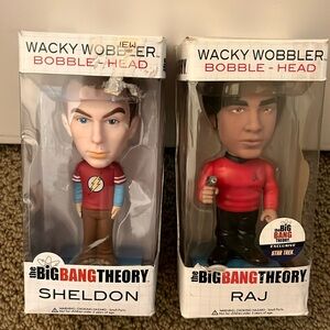 Funko The Big Bang Theory Wacky Wobbler Sheldon AND Star Trek Raj Lot of two